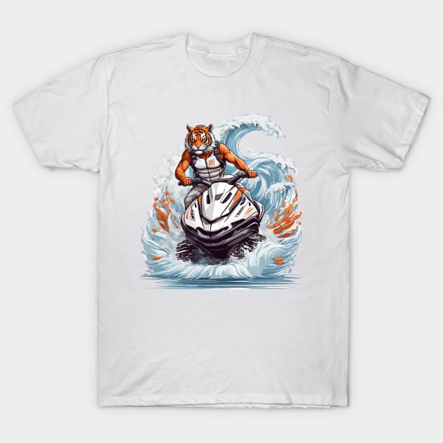 Jet ski Tiger T-Shirt by chuseco3